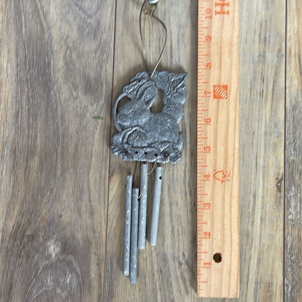 Silver Wind Chime with Rabbit Design - Picture 3 of 3